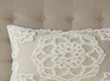 King/Cal King 3 piece Tufted Cotton duvet cover set B03597350
