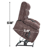 Lift Recliner Chair Heat Massage Dual Motor Infinite Position Up to 350 LBS Large Electric Power W3224P288620
