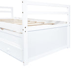 Twin Size Bed Headboard, Footboard, Trundle and Three Storage Drawers, Twin Size Pine Wood Bed W504P197162