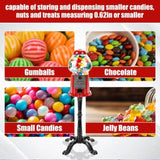 15 Inch Commercial Red Big Gumball Machine With Stand Key-Operated Uncharged Candy Dispenser Machine W2841P284378