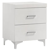 White 2-drawer Nightstand B062P181342