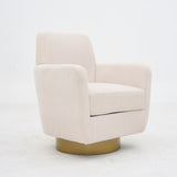 360 degree rotation armchair cotton linen skin friendly fabric ergonomic design living room chair W2113P235593