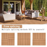 Plastic Interlocking Deck Tiles, 11.8"x11.8", Patio Flooring Outdoor Waterproof All W2882P204560