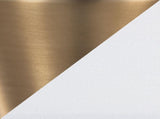 65" Contemporary Metal Floor Lamp in Matte Golden Bronze Metal and White Linen B202P223994