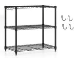 3-Tier Industrial Bookshelf with Anti-Falling Guardrails, 33 LBS Per Shelf Storage Organizer - Black 20988810
