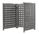 3-Panel Outdoor Air Conditioner Fence Screen, Outside Wood Privacy Fence, 32" W x 38" H W2640P290523