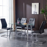 ZUN Modern Dining Chairs with Faux Leather Padded Seat Dining Living Room Chairs Upholstered Chair with W115181766