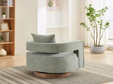 28.94"W Swivel Accent Open Back Chair Modern Comfy Sofa Chair With Weathered Base For Nursery W3188P417882