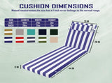 Outdoor Chaise Lounge Cushion, 72 in. x 21 in. x 3 in. Waterproof Fade-Resistant Patio Chair Pad for 48014850