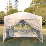 ZUN Outdoor 10x 10Ft Pop Up Gazebo Canopy Tent Removable Sidewall with Zipper,2pcs Sidewall with W419P147518