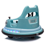 ZUN 12V ride on bumper car for kids,electric car for kids,1.5-5 Years Old,W/Remote Control, LED Lights, W1396132725