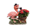 Outdoor Garden Sculpture Flamingo Flower Pot Planter - Unique Yard Statue Decoration, Interesting W5398P454682