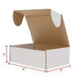 50 Corrugated Paper Boxes 6x4x2 " White Outside and Yellow Inside 73774264