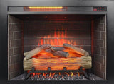 28inch Infrared Electric Fireplace Insert, Touch Panel Home Decor Heater, With Cracking Sound 73813712