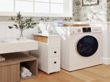 Slim White Bathroom Storage Cabinet , 2 Drawers 25668239