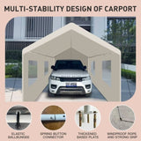 Carport, 1020 Heavy Duty Portable Carport Garage Tent for Outdoor Storage Shelter white W1350P176013