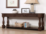 63inch Long Wood Console Table with 3 Drawers and 1 Bottom Shelf for Entryway Hallway Easy Assembly W1202114034