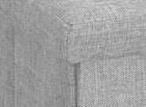 Faux Linen Folding Storage Ottoman Cube, Gray 72164538