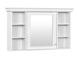 35'' x 28'' White Wall Mounted Bathroom Storage with Mirror Door, Modern Bathroom Wall 35423645