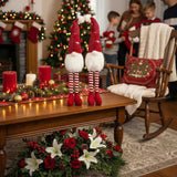 2PCS Set Christmas Gnomes 4.7x4.3x20.1in Indoor Outdoor Holiday Decorations for Party Cute Tabletop 91108827