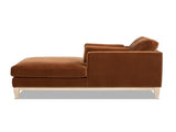 Knox 65" Modern Farmhouse Chaise Lounge Chair, Burnt Orange Performance Velvet B2719P391773