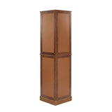 Corner Curio Dispaly Cabinet with Lights, Adjustable Tempered Glass Shelves, Mirrored W1693P171668