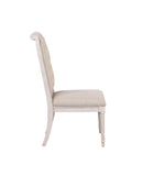 ZUN ACME Wynsor Side Chair , Fabric & Antique Champagne 67532