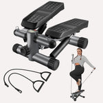 ZUN Steppers for Exercise, Stair Stepper with Resistance Bands, Mini Stepper with 330LBS Loading 89983691