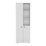 ZUN Konik 67-Inch High Storage Cabinet Kitchen Pantry With Three Doors and Three Exterior Shelves B200P173166