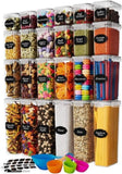 24 Pack Airtight Food Storage Container Set Clear Plastic Kitchen and Pantry Organization Canisters 23164041