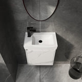 20" Wall-Mounted Bathroom Vanity with Ceramic Sink, Storage Cabinet with Doors,Bathroom Cabinet Set W1972P196393