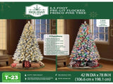 6.5' Pre-Lit Frisco Pine Snow-Flocked Green Artificial Christmas Tree with 250 Color-Changing LED 60623897