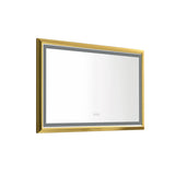 48" x 30" LED Bathroom Mirror with Aluminum Frame, Wall Mounted Vanity Mirror, Anti-Fog, Memory, 3 W928P333058