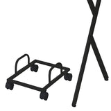 Black L-shaped Computer Desk with CPU Holder B062P184554