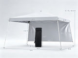 9ft x 9ft Pop Up Canopy Tent with Sidewall, UPF 50 Silver Coated Waterproof Oxford Instant Shelter, 40021628