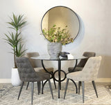 Set of 2 Microfiber Upholstered Dining Chairs, Grey B016P225416