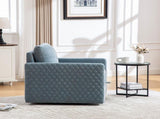 29.5''W Upholstered 360&deg Swivel Armchair with Hidden Storage, Comfy Diamond-Shape Tufted Armrests W3118P419159