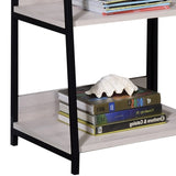 Natural and Black Ladder Bookshelf B062P184594