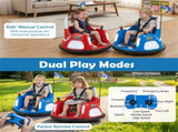 Blue 5-Point Seat Belt Kids Bumper Car with Flashing Lights & Music, Safe 0.7-1.2 MPH Ride-On Toy 49850599