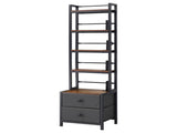 4-Shelf Media Storage Cabinet with Drawers, 15.75 x 11.81 x 56.50 in Organizer for CDs, DVDs, Books, 90219524
