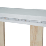 Wood Twin Size Race Car-Shaped Platform Bed with LED and Upholstered Backrest, White 28964519