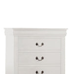 ZUN White 5-Drawer Chest with Metal Handles B062P209038