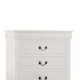 ZUN White 5-Drawer Chest with Metal Handles B062P209038