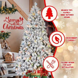 Artificial 4ft Flocked Christmas Tree with 366 PVC Branch Tips, Pine cone*21pcs, 150L Colorful led, 62315672