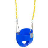 ZUN EVA+ Iron Swing + Hanging basket swing combination Blue Baby Swing 25599823