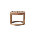 ZUN Outdoor Acacia Wood Side Table, 18" Solid Side Table for Patio, Pool, Porch 72306.00BRN