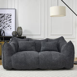 Soft beanbag chair with high resilience foam core for two people. The comfortable square recliner W1996P252276