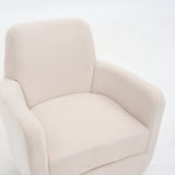 360 degree rotation armchair cotton linen skin friendly fabric ergonomic design living room chair W2113P235593