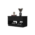 ZUN Tulip Storage Bench, Two Drawers, Two Shelves B128P148982