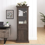 ZUN Tall Storage Cabinet, Freestanding Cabinet Glass Door and Shelves, Sideboard cabinet, Cabinet W2275P206603